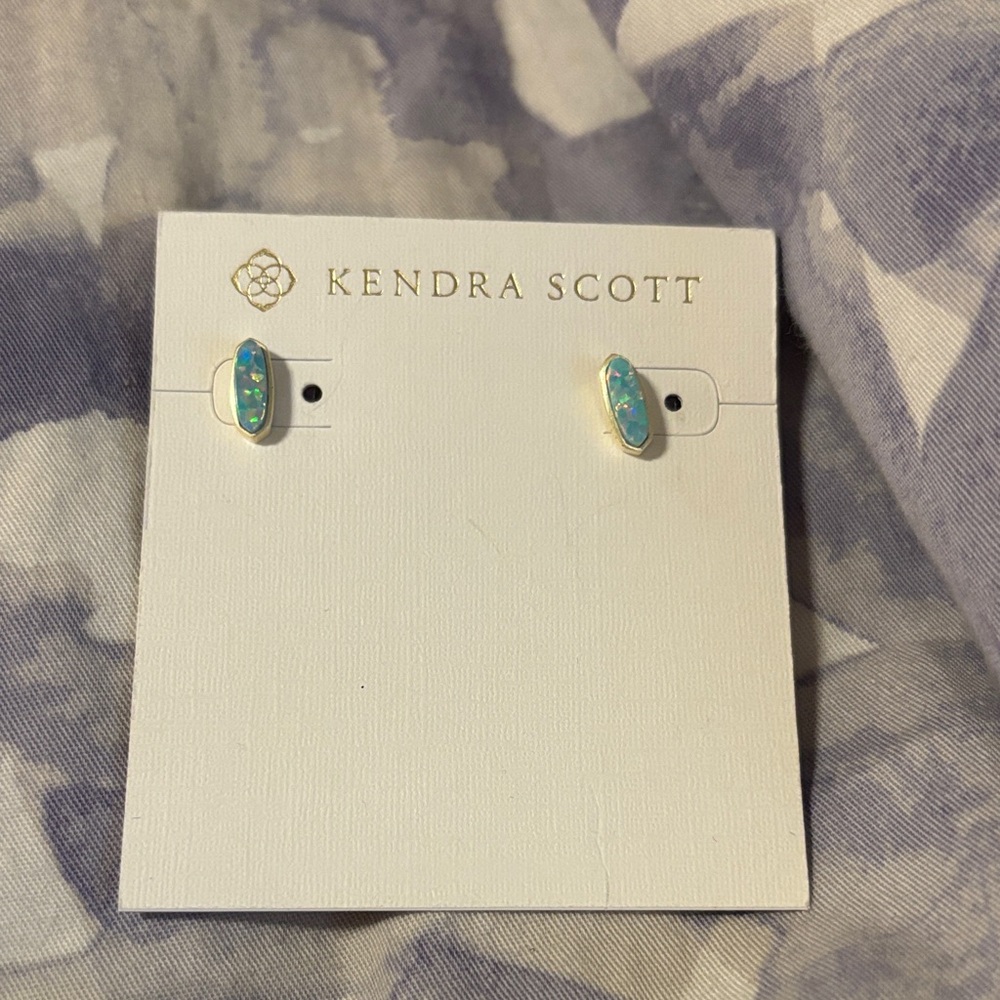 Kendra Scott Opal and Gold Earrings